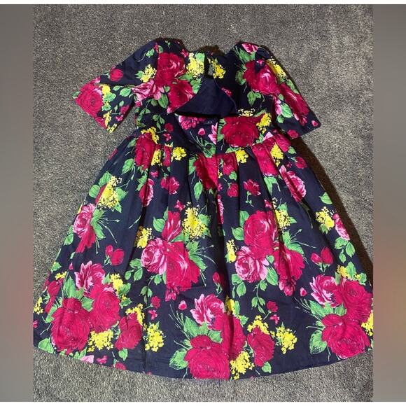 NWOT Janie and Jack $98 Black/Red Floral Dress ( 3T ) - Picture 9 of 9